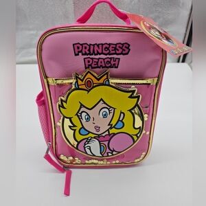 Princess Peach Pink Kids Lunch Bag NWT